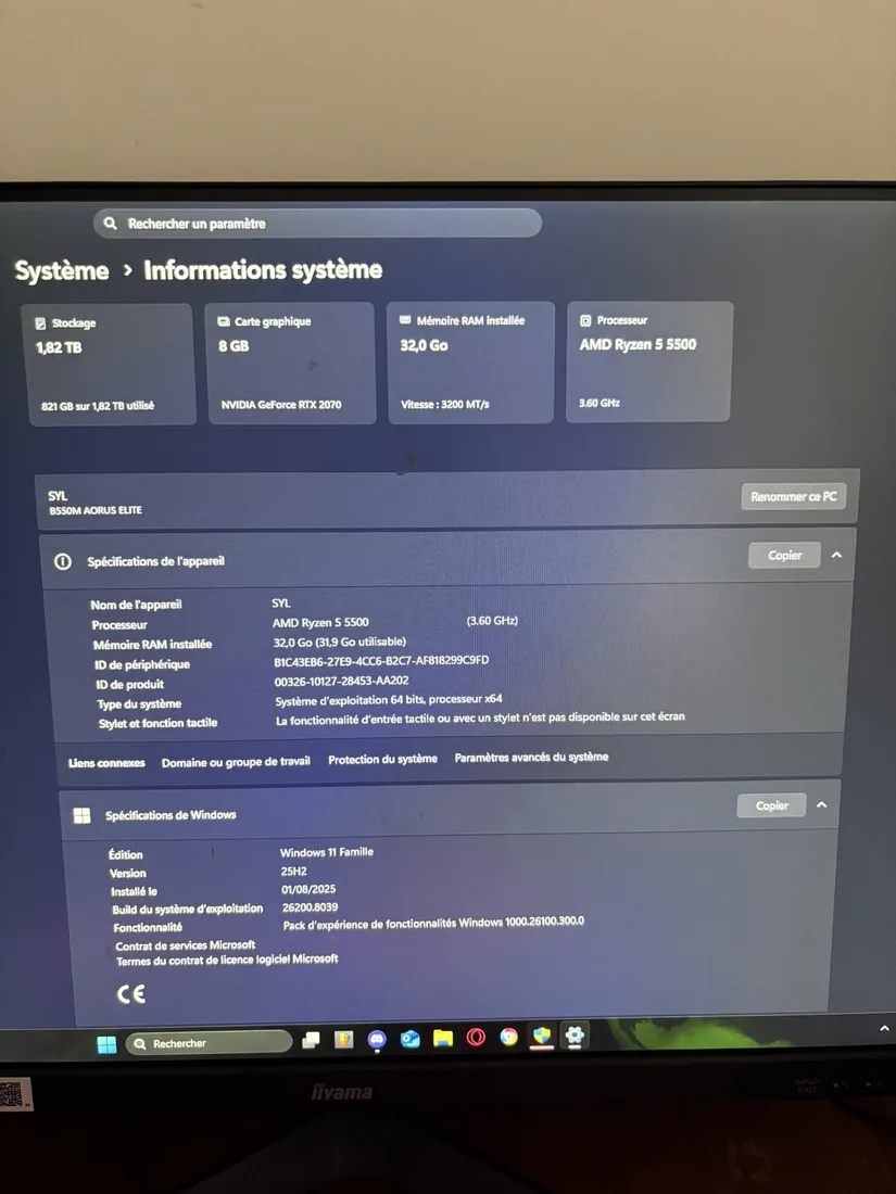 Montage d’un PC gamer sur mesure